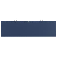 Elegant Four Door Sideboard With Wavy Pattern Doors, Cylindrical Legs, And Sleek Metal Handles, Adjustable, Suitable For Study, Entryway And Living Room Navy Blue Primary Living Space American