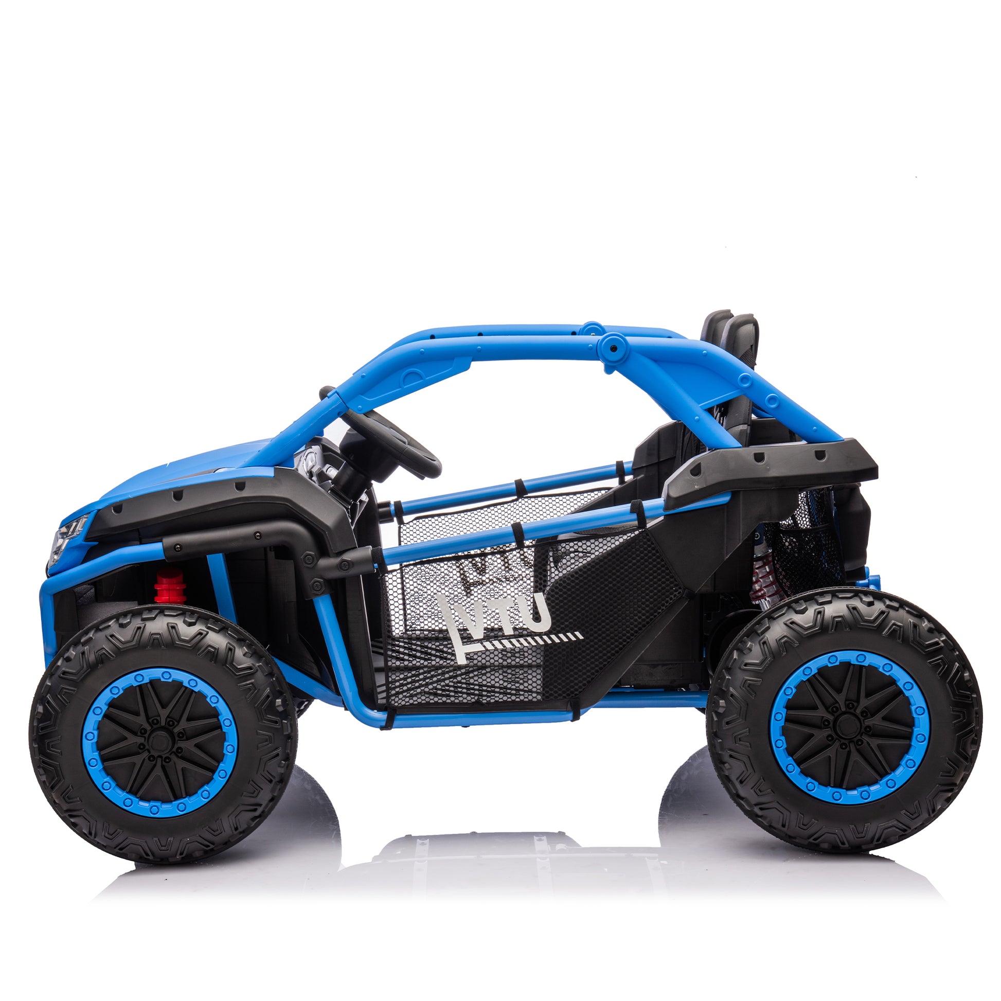 24V Two Seater Kids Ride On Utv W Parents Control,20In Seat Width,400W Super High Power,Four Wheel Suspension,Bluetooth,Mp3,Usb,Led Light,Horn,Rear Storage Space,Speeds 3.73 4.97Mph For Kids Aged 3