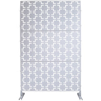 Outdoor & Indoor Privacy Screen Metal Privacy Screen 76" H 48" W, Freestanding Decorative Privacy Screen For Deck Balcony Patio, Privacy Fence Panels For Outside Lawn Garden Ps105 White White Steel