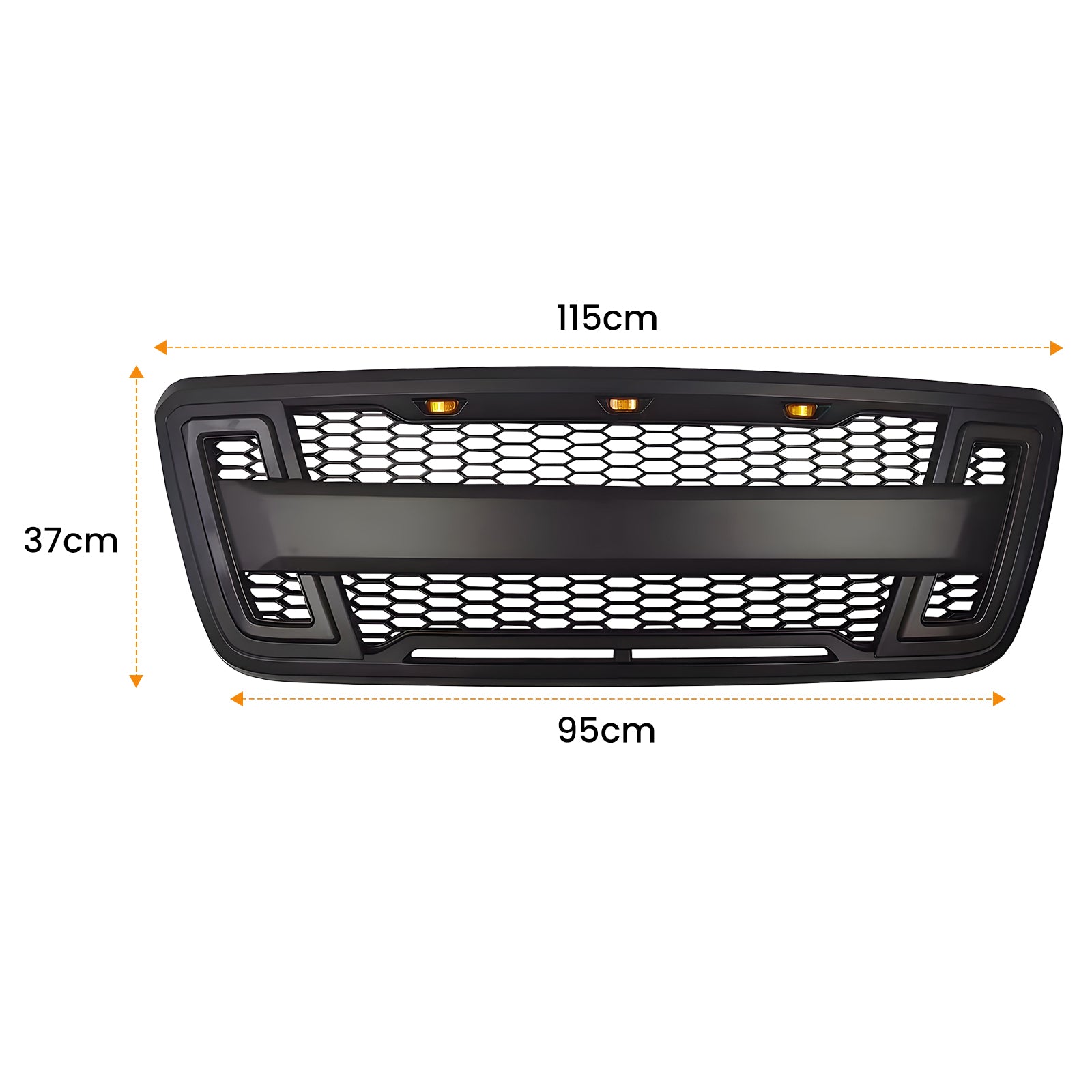 Grille For 2004 2008 Ford F150 With Led Lights Black Abs