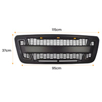 Grille For 2004 2008 Ford F150 With Led Lights Black Abs