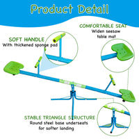 Upgraded Seesaw,Swiveling 360 Degrees Toddlers Sit And Spin Teeter Totter, Kids Outdoor Play Equipment For Backyard Playground Dark Blue 200 Lbs & Over 5 To 8 Years Metal Indoor & Outdoor Use