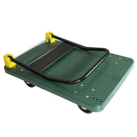 Foldable Platform Push Hand Truck Cart, 880 Lbs. Weight Capacity Green Metal