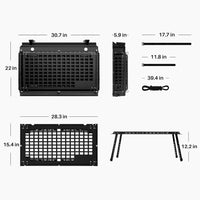 Rear Side Window Storage Box, Modular Storage Molle Panel For Tools Molle Accessories, Rear Window Storage Panel Kit Storage Box With Lock Fits For Jeep Wrangler Jl 2018 2024 Black Aluminium