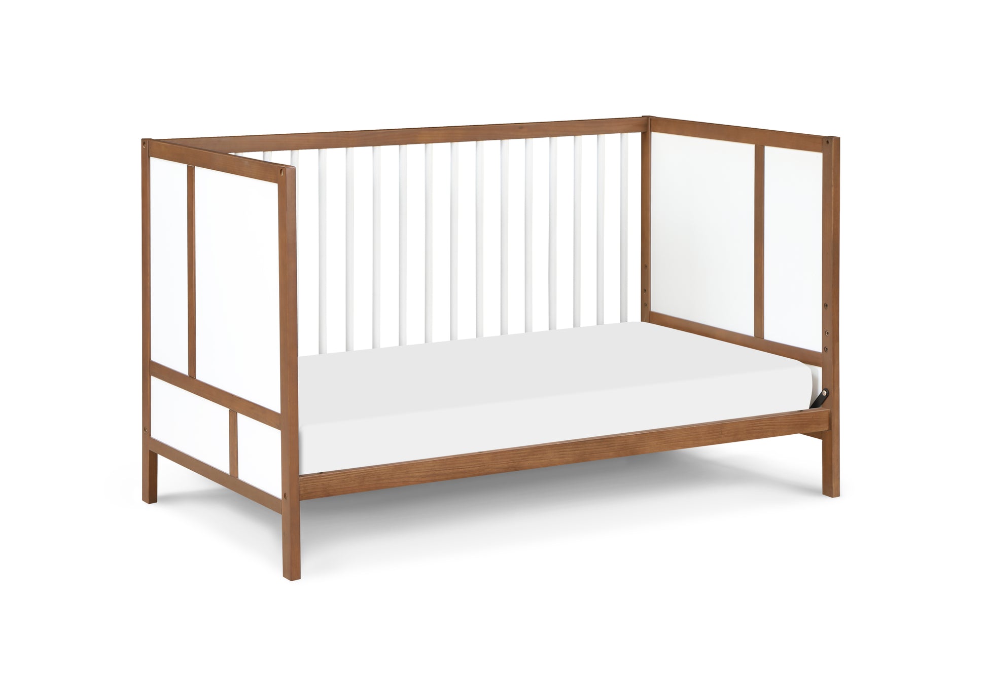 Pixie Finn 3 In 1 Crib In Walnut White Walnut Wood