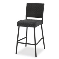 Outdoors Dark Brown Wicker Barstools Set Of 2 Dark Brown Garden & Outdoor Wicker
