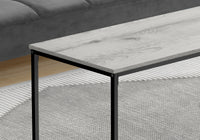 Coffee Table, Accent, Cocktail, Rectangular, Living Room, 40"L, Grey Laminate, Black Metal, Contemporary, Modern Grey Mdf