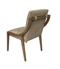 Latte And Leather Sling Chair Set Of 2 Light Brown Solid Wood Mdf