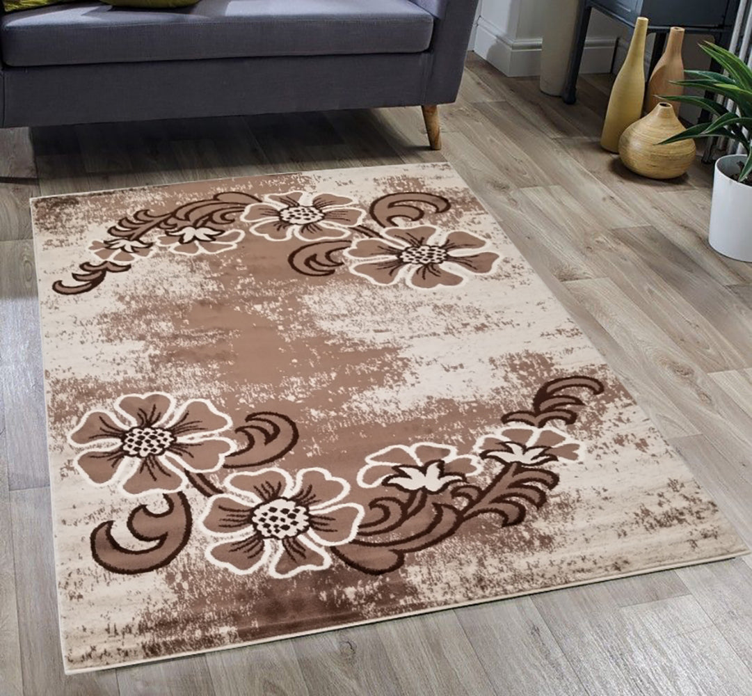 Jersey Area Rugs, Carpets For Livingroom, 7X10 Area Rugs ,3011 Brown Rectangle 8&10 Brown Contemporary Abstract Polypropylene