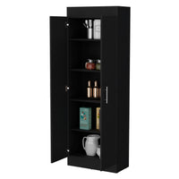 Dawson Pantry Cabinet With Sleek 5 Shelf Storage