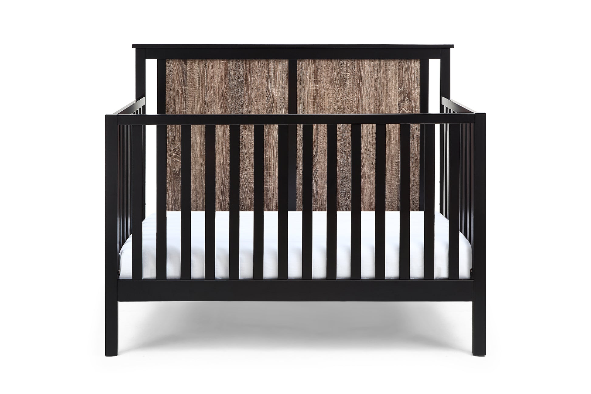 Connelly 4 In 1 Convertible Crib Black Vintage Walnut Black Brown Wood