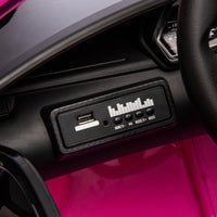 12V Kids Ride On Car W Parents Remote Control,Licensed Lamborghini Aventador Xago,Hydraulic Pressure Door,Slow Start,Early Education,Bluetooth,Adjustable Volume,Mp3,Usb,Led Lights For Kids Aged 3 8. Pink 50 99 Lbs Polypropylene