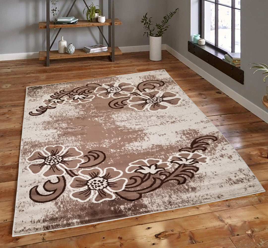 Jersey Area Rugs, Carpets For Livingroom, 7X10 Area Rugs ,3011 Brown Rectangle 8&10 Brown Contemporary Abstract Polypropylene