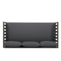 Claremont 3 Seater Daybed Grey Wood Grey Cushion Grey Wood Waterproof Fabric