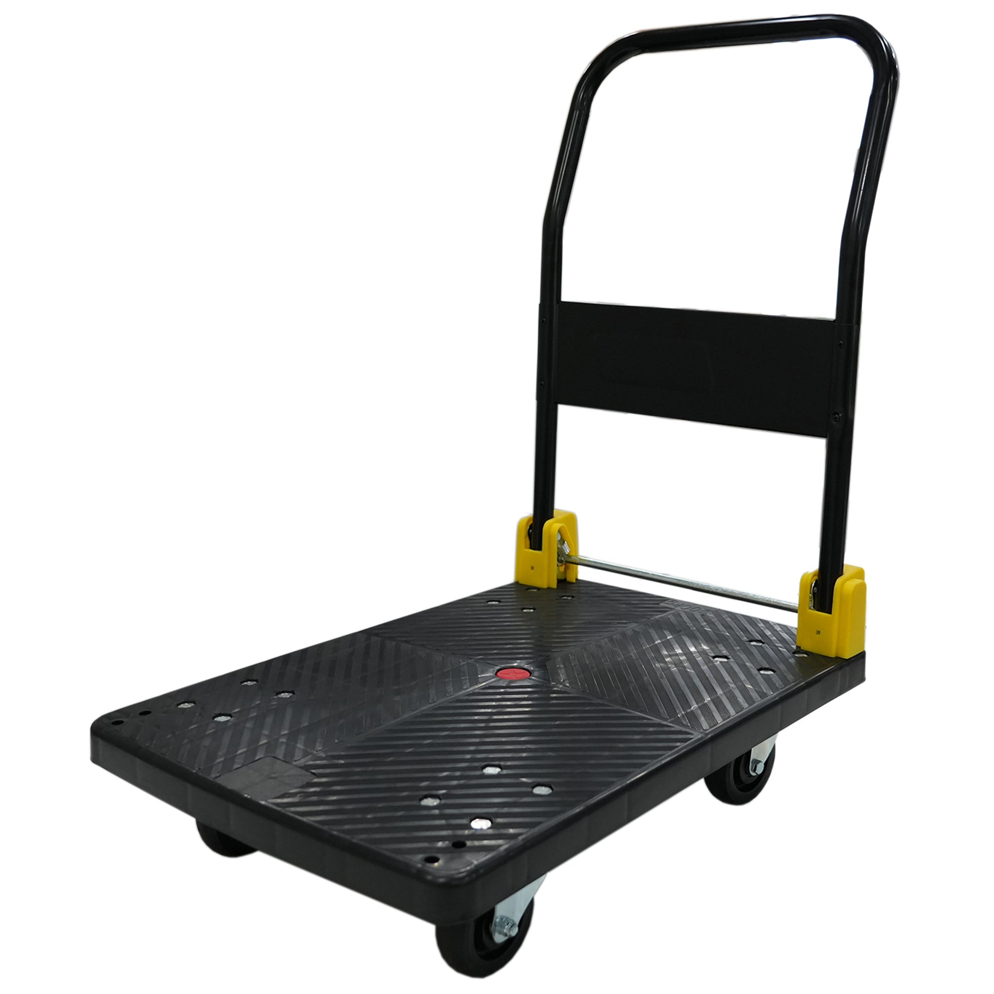 Foldable Platform Push Hand Truck Cart, 880 Lbs. Weight Capacity Black Metal