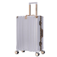 Luggage Sets Expandable Aluminum 20 24 28 Inch Three Model Set, Stylish Suitcase With Aluminum Frame Password Lock, Suitable For Travel Suitcases And Suitcases Grey Contemporary Aluminum