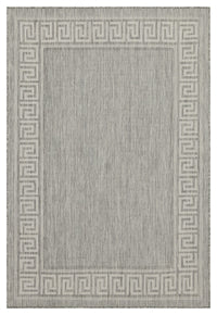 Sunshine Gc Har2003 Silver 7 Ft. 10 In. X 10 Ft. 3 In. Indoor Outdoor Area Rug Silver Polyester Polypropylene