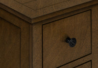 Accent Table, End, Side Table, Nightstand, Narrow, Bedroom, Storage Drawer, Lamp, Brown Veneer, Transitional Espresso Mdf