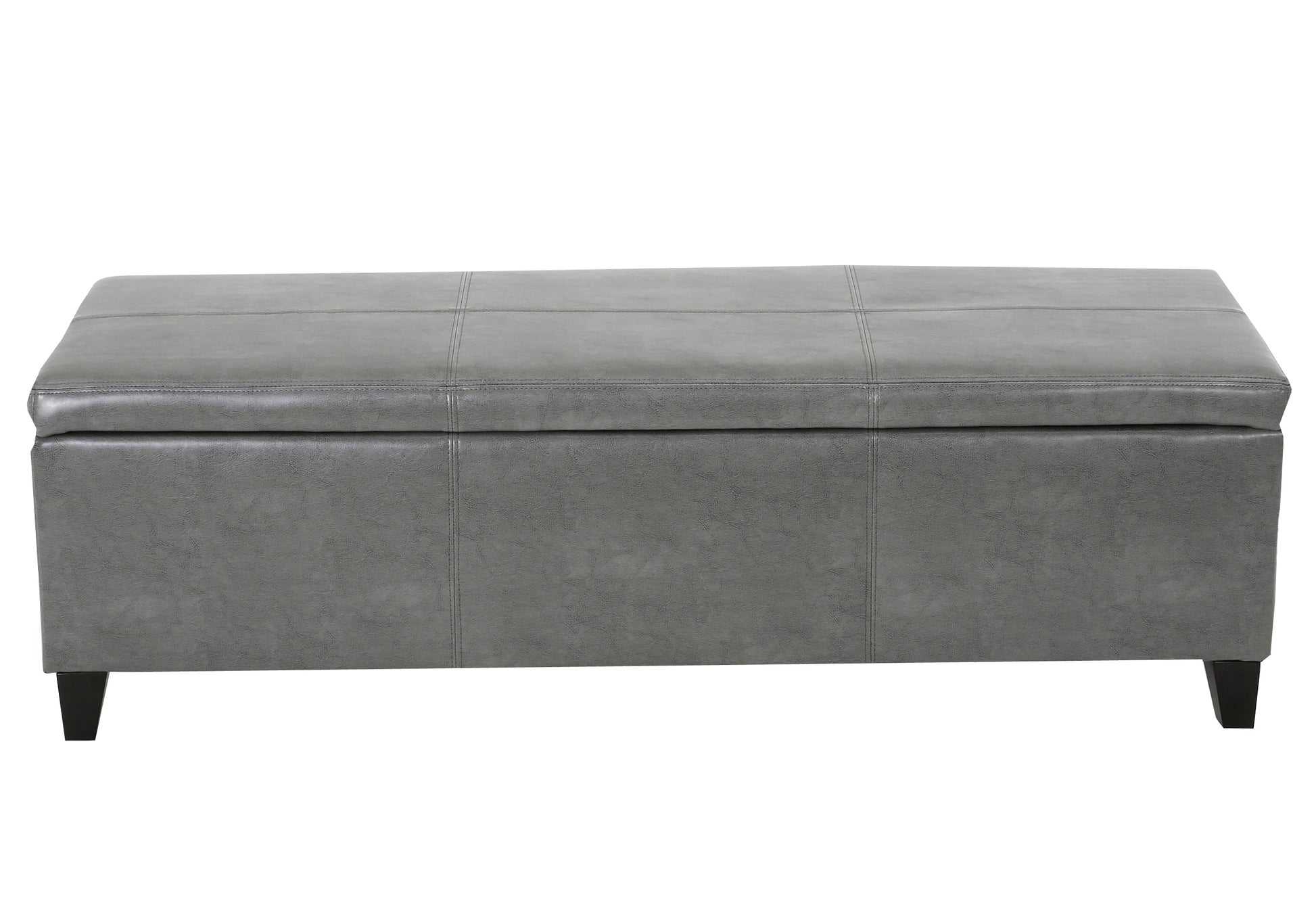 Glouster Storage Ottoman V2 Dark Grey Pu