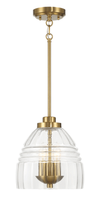 Ember Three Candle Lights Chain Pendant With Clear Glass Satin Brass Clear,Gold Ceiling Lights Brass,Glass,Metal