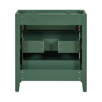 30'' Bathroom Vanity Without Basin Sink, Free Standing Single Vanity With 3 Drawers, Solid Wood Frame Bathroom Storage Cabinet, Green 3 Green Bathroom Freestanding Solid Wood Mdf Painted