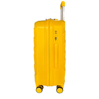 Hard Shell Luggage, 3 Piece Set, With Tsa Lock, 20 Inches 24 Inches 28 Inches Antique Yellow Polypropylene