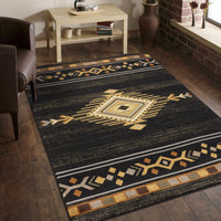 Tribes Gc Yls4001 Black 7 Ft. 10 In. X 10 Ft. 3 In. Southwest Area Rug Black Polypropylene