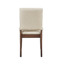 Modern Design 5Pc Dining Set Table And 4X Side Chairs Fabric Upholstered Seat Back Brown Finish Wooden Dining Kitchen Furniture Brown Mix Seats 4 Dining Room Modern Dining Table With Chair Wood