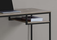 Computer Desk, Home Office, Laptop, 48"L, Work, Brown Laminate, Black Metal, Contemporary, Modern Taupe Mdf