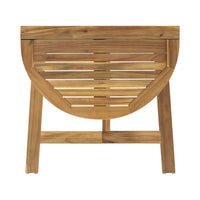 Westmont Half Round Bistro Table, Natural Natural Acacia Wood
