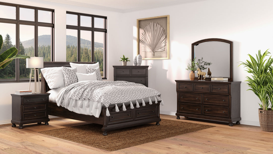 Dark Cherry King Storage Bed King Cherry Solid Wood Mdf