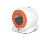 Smart Cat Litter Box Cat Litter Box Self Cleaning White Stainless Steel Polypropylene