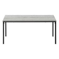 Coffee Table, Accent, Cocktail, Rectangular, Living Room, 40"L, Grey Laminate, Black Metal, Contemporary, Modern Grey Mdf