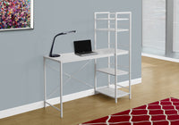 Computer Desk, Home Office, Laptop, Storage Shelves, 48"L, Work, White Laminate, White Laminate, Contemporary, Modern White Mdf