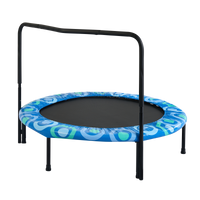 Xtp002 Assembled Children'S Trampoline Happy Expression Outdoor And Indoor For Kids Age 3 7 Blue Steel