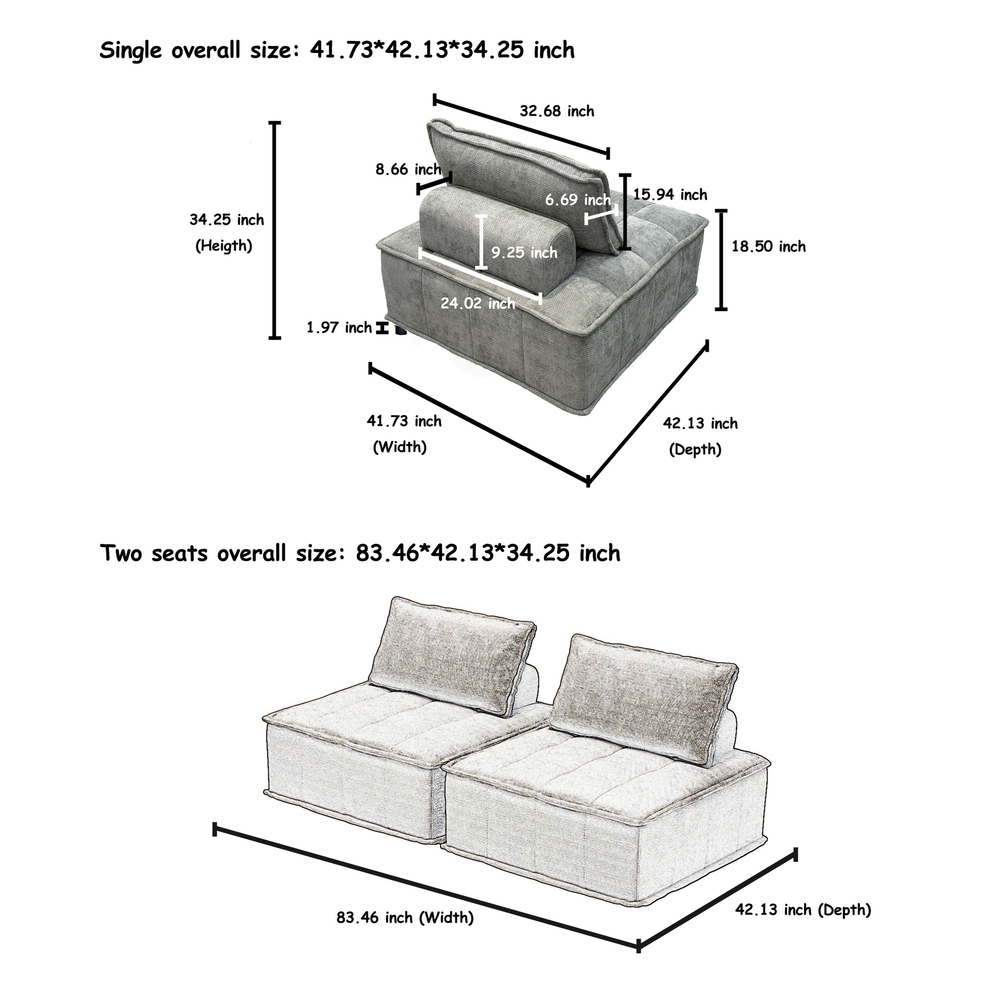 Modern Chenille Modular L Shaped Sofa With Hidden Legs, Adjustable Headrests, And Spring Cushions Ideal For Living Room And Versatile Spaces Light Grey 5Pieces Sofa Light Gray Chenille 5 Seat