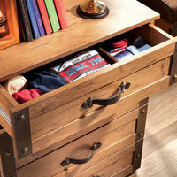 Ahoy 4 Drawer Chest Brown Oak Particle Board