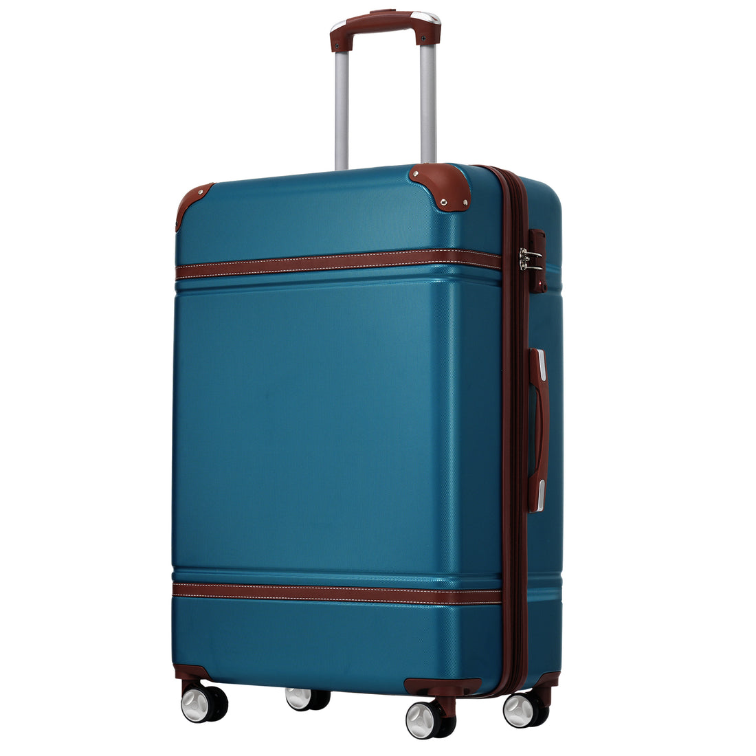 Hardshell Luggage With Tsa Lock24" Expandable Lightweight Suitcase With Spinner Wheels, Single Vintage Luggage,Blue Blue Abs