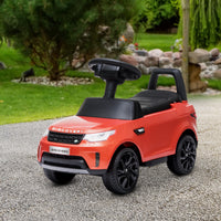 Qaba Land Rover Licensed 6V Ride On Push Car, 2 In 1 Sliding Car, Battery Powered Electric Car For Kids With Headlights Music Horn For 18 60 Months, Red Red Plastic