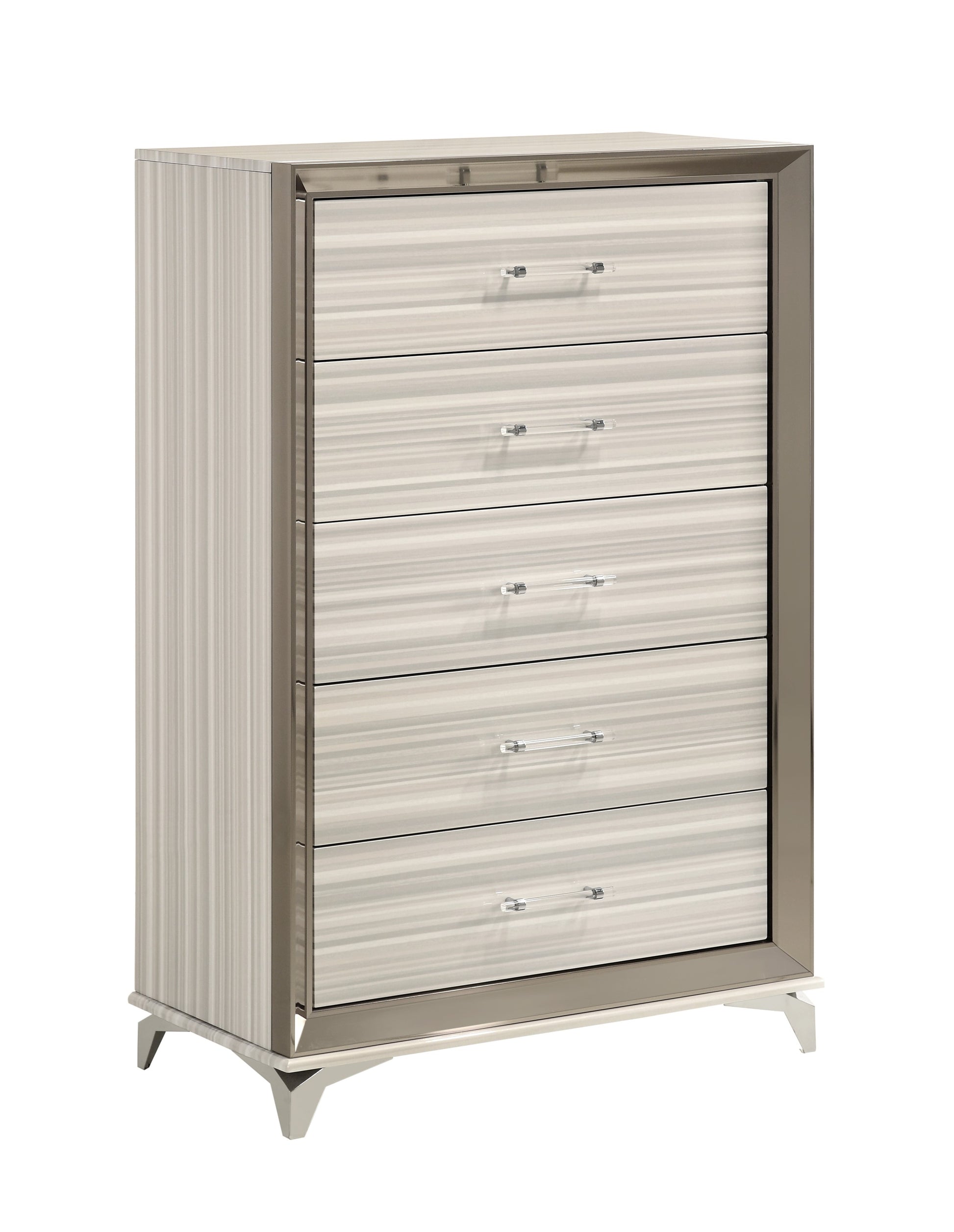 Star White Chest White Solid Wood Mdf