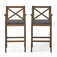 Perla Barstool Grey Acacia Wood