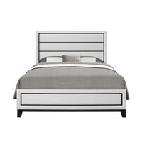 Mirage White King Bed White Rubber Wood