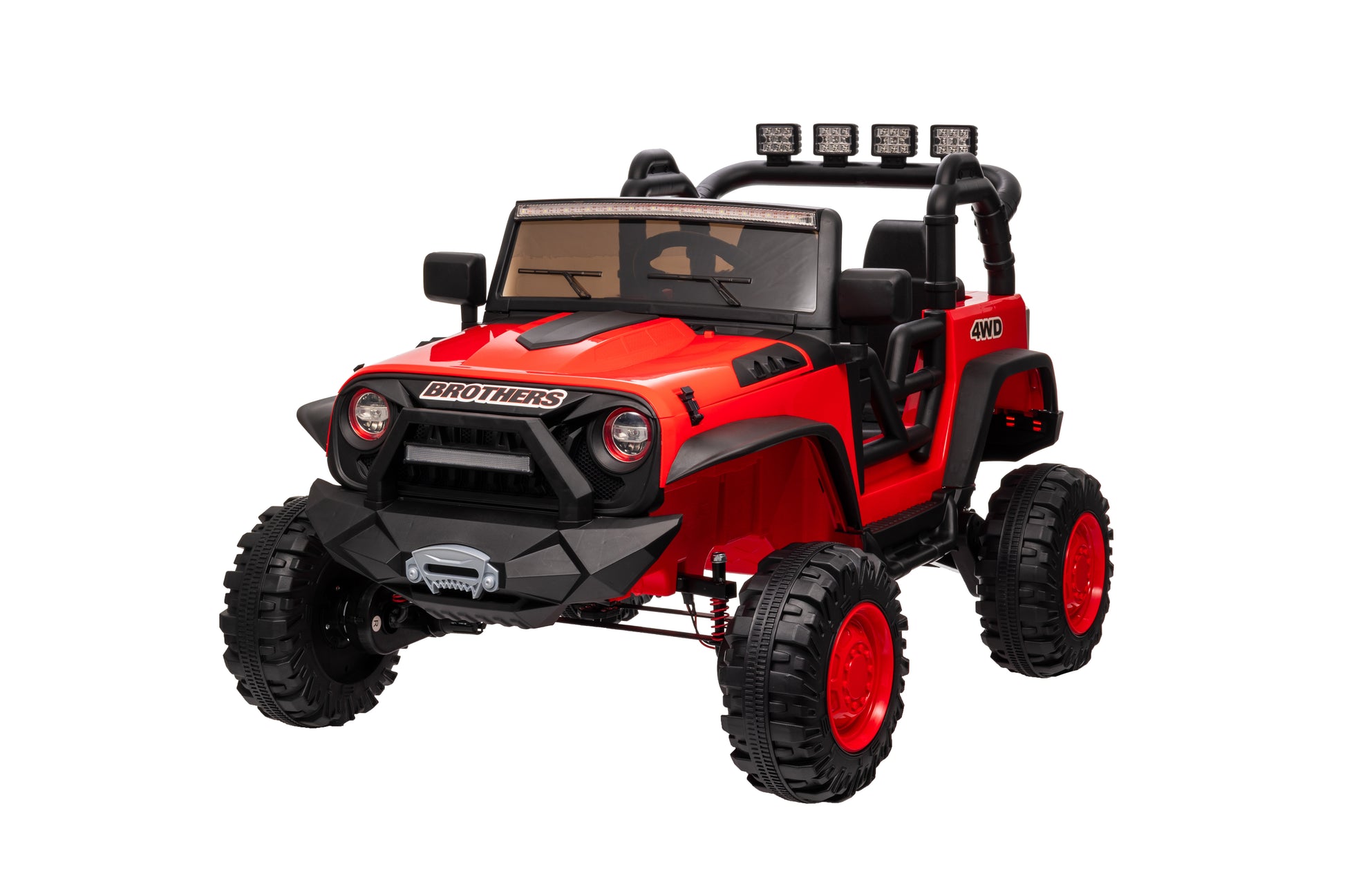 24V 9Ah Ride On Toy For Big Kids, 2 Seater Powered Ride On Truck Car With Remote,Red Red Abs