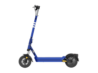 Dual Suspension Electric Scooter W 43.5 Miles Max Operating Range & 24 Mph Max Speed Blue Blue Aluminum