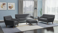 Browning Gray Loveseat Gray Foam Engineered Wood