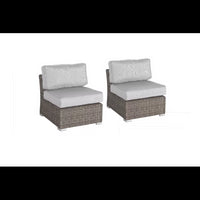 Rattan Wicker Fully Assembled 2 Person Seating Group With Cushions Yes Sectional Grey Mix Rust Resistant Frame Stain Resistant Cushions Garden & Outdoor Modern Sofa Seating Groups Foam Wicker