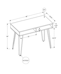 Computer Desk, Home Office, Laptop, Left, Right Set Up, Storage Drawers, 40"L, Work, Grey Laminate, Black Metal, Contemporary, Modern Grey Particle Board