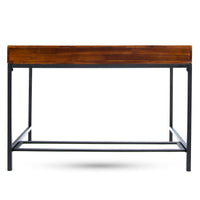 Storage Desk Oak Wood Metal