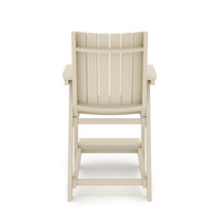 Modern Counter Chair Sleek Hdpe Poly Lumber For Dining, Patio, And Garden Comfort No Dining Set Beige Weather Resistant Frame American Traditional Hdpe Hdpe