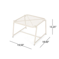 Kincaid 13"H Side Table Matte White Iron